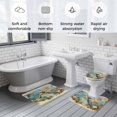 thumbnail image 5 of Ocean Turtle Bath Mat 3 Piece Bathroom Rug Set, Coastal Coral Illustration Retro Painting Non Slip Bath Rug Contour Mat and Toilet Lid Cover, Absorbent Shower Mats Soft Bath Rugs and Mats Sets, 5 of 8