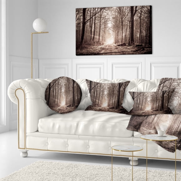 Forest Trail in Sepia - Landscape Photography Canvas Art Print