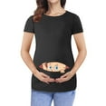 thumbnail image 2 of asdoklhq Maternity Clothes for Women,Short Cartoon Print Tops T-shirt Pregnancy Clothes, 2 of 8