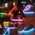 thumbnail image 4 of YAZI  Led Light Up Shoes for Kids High Top Sneakers for Boys Girls Hip-Hop Dancing Shoes for Halloween Christmas Party with USB Charging, 4 of 13