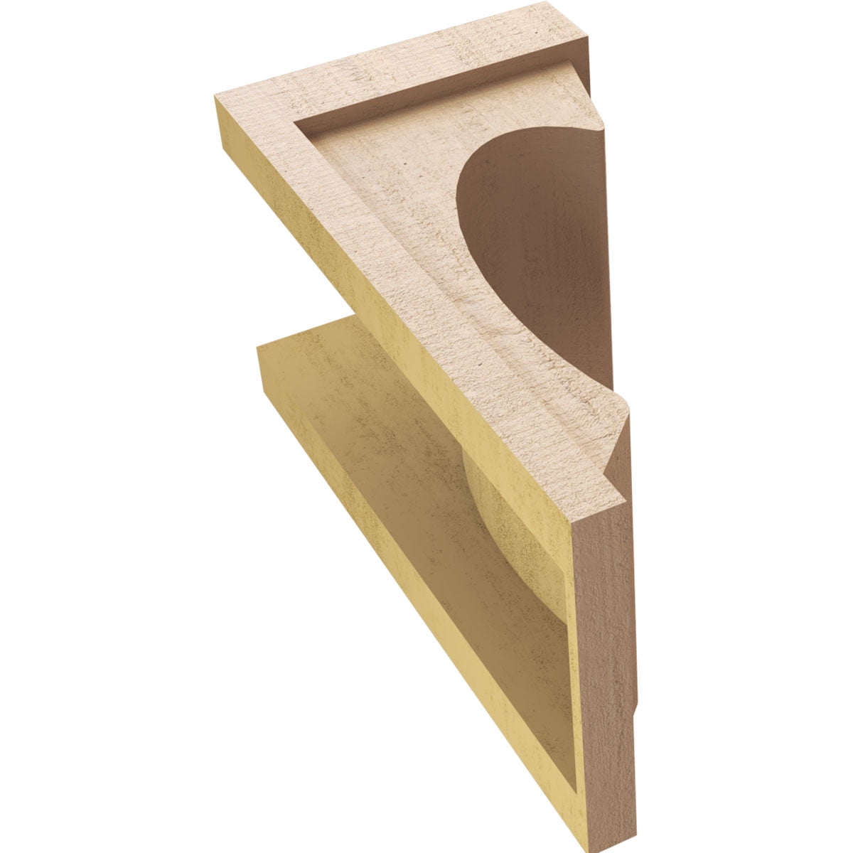 9"W x 9"D x 18"H Wide Emerson Rough Cedar Woodgrain TimberThane Corbel, Primed Tan