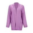 thumbnail image 6 of Women'S Cardigans Knitted Light Purple Long Sweaters for Women Warm Sweaters Women Fall Clothes Cute Sweaters, 6 of 8