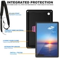 thumbnail image 3 of Nalacover Case for Samsung Galaxy Tab A9 Plus 11-inch 2023/X210/X215/X216, Military Grade Heavy Duty Silicone PC Protection Rugged Cover with Rotating Stand & Handle & Shoulder Strap, Black/Rose, 3 of 10