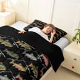 thumbnail image 3 of Erosebridal Big Bass Fish Twin Comforter Sets 3-Piece For Women Men,Fishing And Hunting Bedding Set For Teens Adults,Black Reversible, 3 of 6