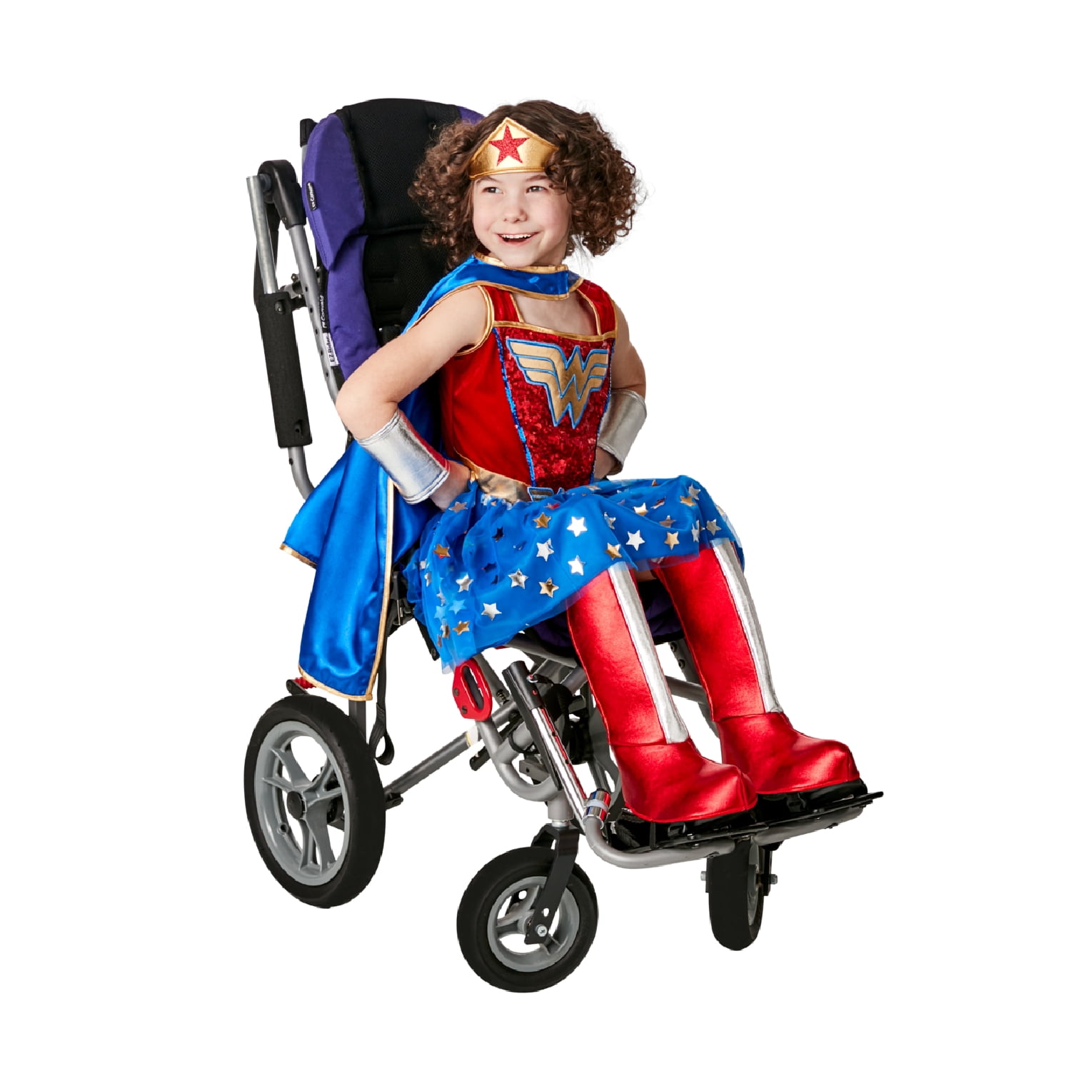 DC Wonder Women Adaptive Halloween Costume for Children, Girl's Size S (6/6x), by Rubies