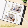 thumbnail image 6 of Bevtee Photo Album Self Adhesive 4x6 8x10 DIY Picture Scrapbook, 60 Pages Linen Cover with Display Window, with Pen, for Moms, Families, Babies, and Weddings, Black, 6 of 6