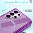 thumbnail image 3 of Dteck Built-in Screen Protector Case for Samsung Galaxy S24 Ultra,Compatible with Mag-Safe Slim TPU+PC Full-Body Stylish Shockproof Protective Transparent Cover,Darkpurple, 3 of 7