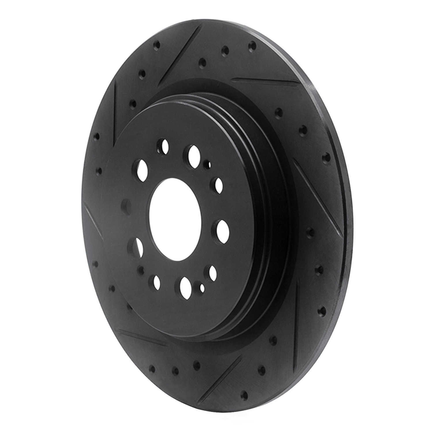 Dynamic Friction Company 633-59070L DFC Brake Rotor - Drilled And Slotted - Black