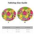 thumbnail image 7 of YFYANG Round Fitted Table Cloth, Waterproof Colorful Cartoon Fruit Doodle Pattern Polyester Table Cover, Indoor Outdoor Decorative Tablecloths with Elastic Edge, 7 of 7