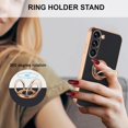 thumbnail image 2 of Electroplated Magnetic Ring Holder Case for Samsung Galaxy S23 5G, 360 Degree with Rotation Metal Anti-Drop Finger Ring Holder Magnet Car Holder Soft Slim Silicone Shockproof Cover - Black, 2 of 12