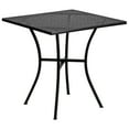thumbnail image 4 of Flash Furniture Commercial Grade 28" Square Black Indoor-Outdoor Steel Patio Table Set with 2 Square Back Chairs, 4 of 5