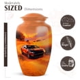 thumbnail image 2 of JAGASY Car Urns for Ashes Set of 5 - Orange Urns for Human Ashes Adult Female & Male - Decorative Combo Urn for Families - Memorial Gift for Loss of Brother - (1 Large 10" & 4 Keepsake 3"), 2 of 7