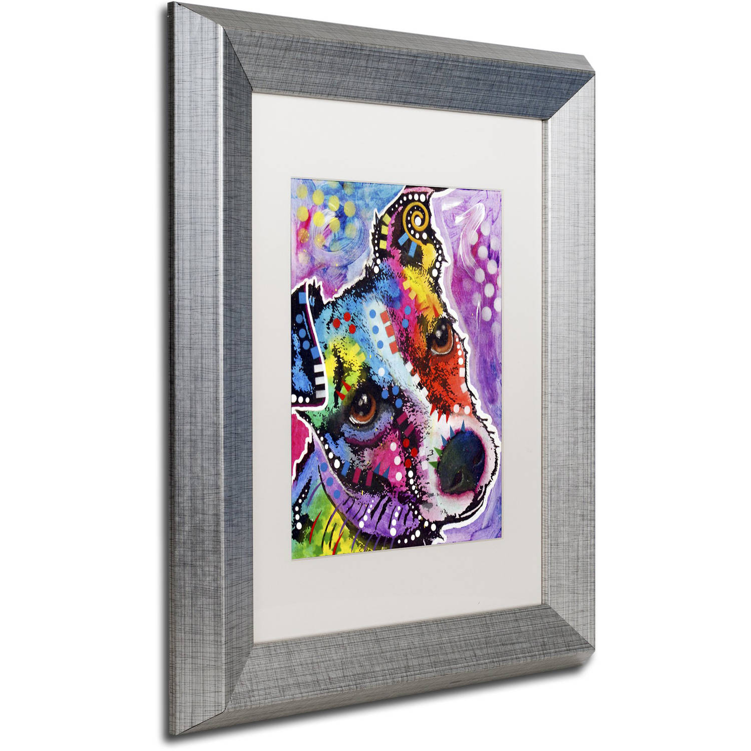 Trademark Fine Art "Dreamy Jack" Canvas Art by Dean Russo, White Matte, Silver Frame