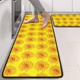 thumbnail image 2 of Kitchen Rugs Sets Of 2,Yellow Sunflower Flower Pattern Anti Fatigue Kitchen Mat Rugs Non Slip Washable,Decorative Kitchen Floor Mats for Kitchen,Sink,Laundry,17"x47"+17"x47", 2 of 5