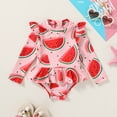 thumbnail image 2 of Happy Town Newborn Baby Girls Swimsuit Summer One-Piece Long Sleeve Floral Bathing Suit, 2 of 7
