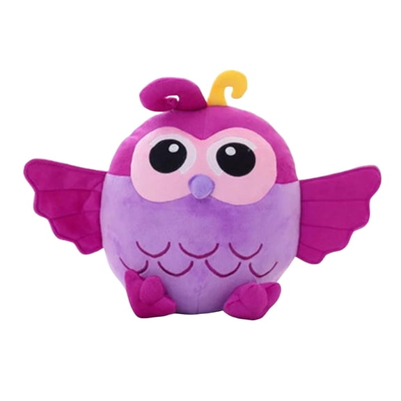 nTRIUQJ Adorable Owl Stuffed Pillow Toy Soft Nursery For Living Room Bedroom Purple
