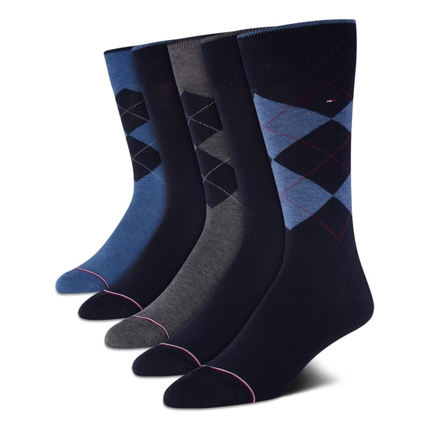 Calcetines Tommy Hilfiger Signature Argyle Crew, 5 pares, para hombre