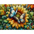 thumbnail image 1 of 5D DIY Taladro Vitral Diamante Pintura Girasol 40x30cm, 1 of 9