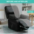 thumbnail image 6 of DONGPAI 8 Pieces Recliner Sofa Covers Stretch Reclining Couch Covers for 3 Cushion Reclining Sofa Slipcovers Furniture Covers Soft Washable for Pet Kid (3 Seater, Gray), 6 of 8