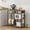 Rustic Brown and Black, variant on Bakers Rack with Power Outlet, Microwave Stand with Adjustable Mesh Rack, Coffee Bar Station, Kitchen Storage Racks with 6 S Hooks, for Kitchen, Dining Room