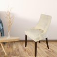 thumbnail image 3 of Dining Chair Cover Elastic Chair Cover for Hotel,Dining Room,Wedding Home Party Beige White, 3 of 10