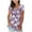 Multicolor, variant on Womens Summer Tops Casual Tie Dye Print V-Neck Short Sleeve T-Shirt Top Plus Size Blouse