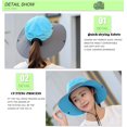 thumbnail image 6 of Women's Outdoor UV Protection Foldable Sun Hats Mesh Widebrim Beach Fishing Hat with Ponytail Hole, 6 of 6
