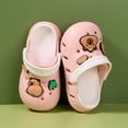thumbnail image 6 of Lusa Soft Indoor Outdoor Slippers for Toddler Girls Boys Summer Lightweight Beach Sandals with Cute Space Pattern and Holes Designs Flexible Sole for Kids Pink 5-6 Years, 6 of 8