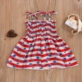 thumbnail image 4 of Robe à Bretelles Spaghetti pour Filles, Imprimé d'Étoiles, Décontractée, Sans Manches, Froncée, Robe de Princesse d'Été, Tenue de Fête, 4 of 7