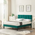 thumbnail image 3 of Taomika, Full Size Tufted Upholstered Platform Bed Frame with Adjustable Height Headboard-Dark Green, 3 of 7