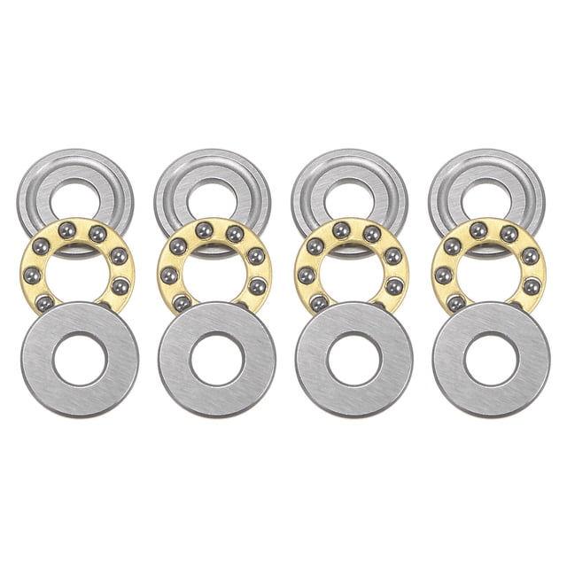 Unique Bargains F4-10M Roulements à Billes Miniatures 4x10x4 mm en Acier Chromé avec Rondelles, Lot de 4