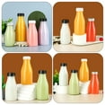 thumbnail image 5 of NUTEDOM 10pcs 200ml Clear Plastic Bottles with Caps for Juicing and Mini Fridge, 5 of 7