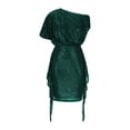 thumbnail image 4 of Efsteb Women's Wear to Work Dresses Off the Shoulder Summer Dress with Short Sleeves Sequin Bling Formal Cocktail Dress (Green,XXL), 4 of 6
