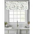 thumbnail image 4 of Valance Curtains for Kitchen Windows Green Eucalyptus Leaves HerbRod Pocket Valance Watercolor Foliage SeamlessShort Window Curtain Topper for Bedroom Living Room Bathroom 42x12in,1&nbsp;Panel, 4 of 9