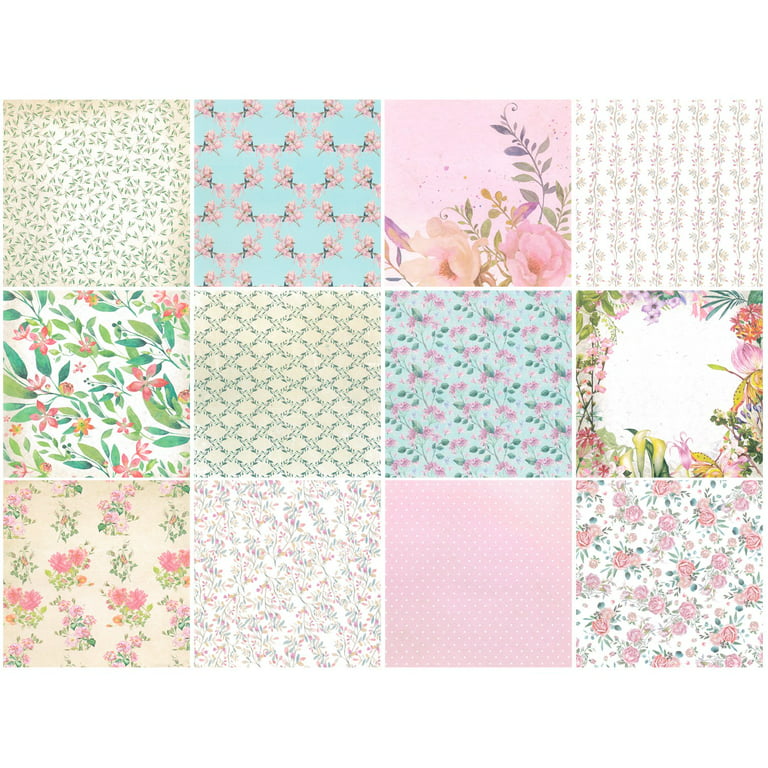 Wrapables 6x6 Decorative Single-Sided Scrapbook Paper for Arts