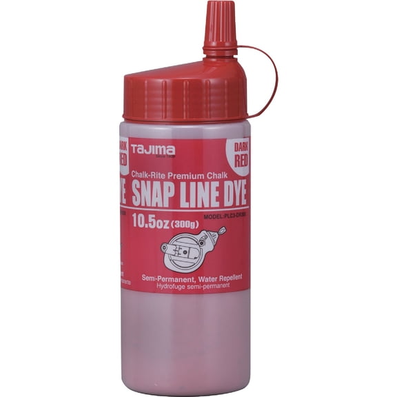 Tajima Marking Chalk PLC3-DR300 - Semi Permanent, Durable - 10.5 oz 300g, Dark Red