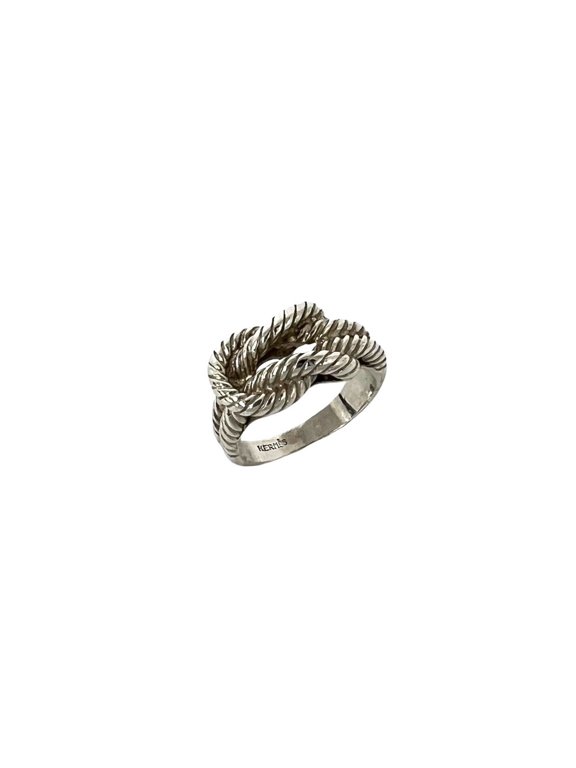 Pre-Owned HERMES Vintage Audienne Ring, Sterling Silver 925, Accessory, Silver, 47336