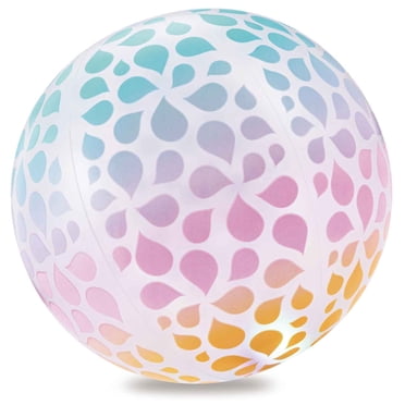 Funsicle FunGlow, 14" LED Inflatable Beach Ball, Color-Changing LED Lights, Age 9 and up