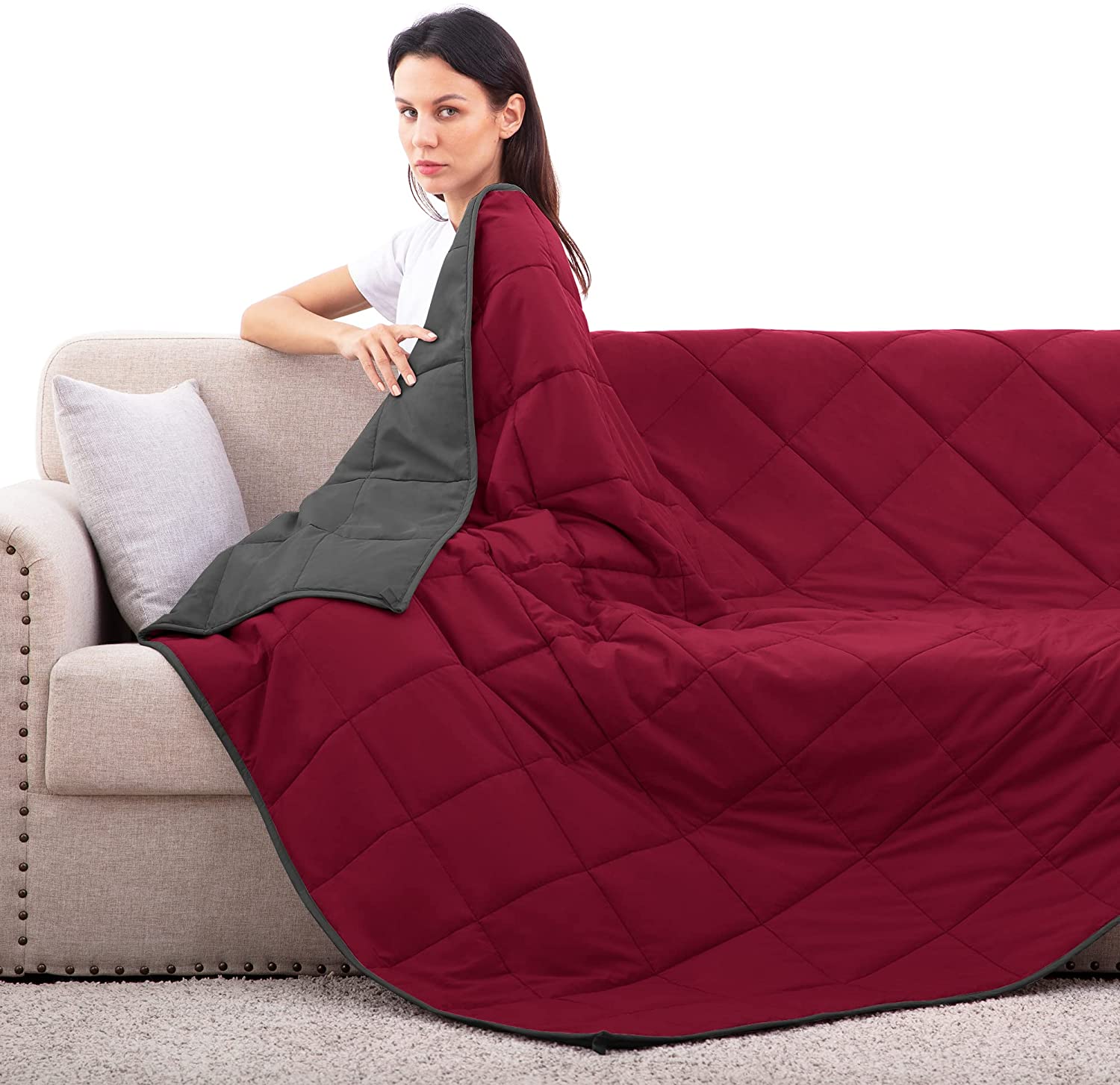 Twin Weighted Blanket Throw for Adults Teens 48x72in 10 lbs. XL Single