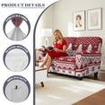thumbnail image 4 of TSOVTHRID Christmas Tree Snowflake Print Loveseat Couch Covers 6-Piece Loveseat Recliner Covers with Elastic Bottom Stretch Polyester Furniture Protector for Love Seat Sofa Christmas Decor, 4 of 7