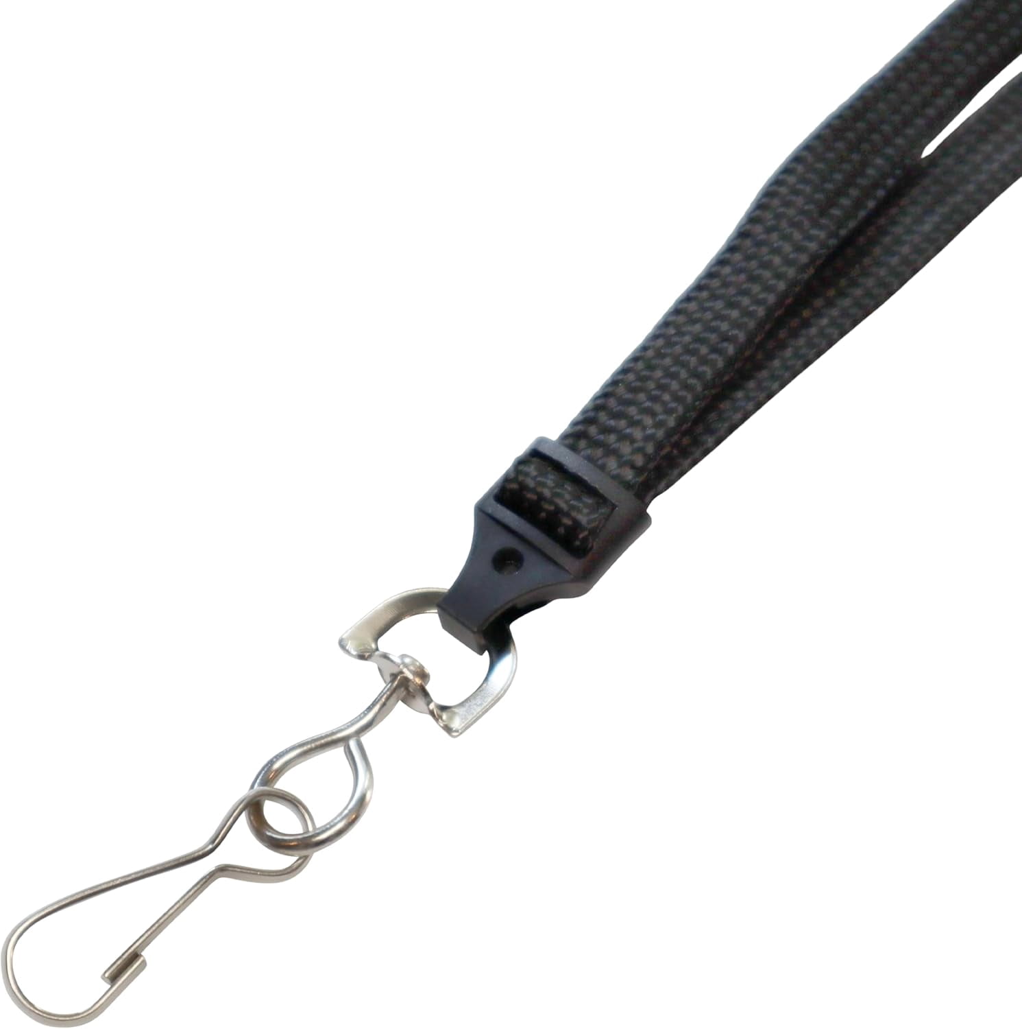 Bulk 100 Pack - Short Lanyards for Students & Teachers - Safety Breakaway Lanyard - Very Short Neck Straps for ID Badges, Keys - Bulk Student ID Holders for Schools & Field Trips (Black)
