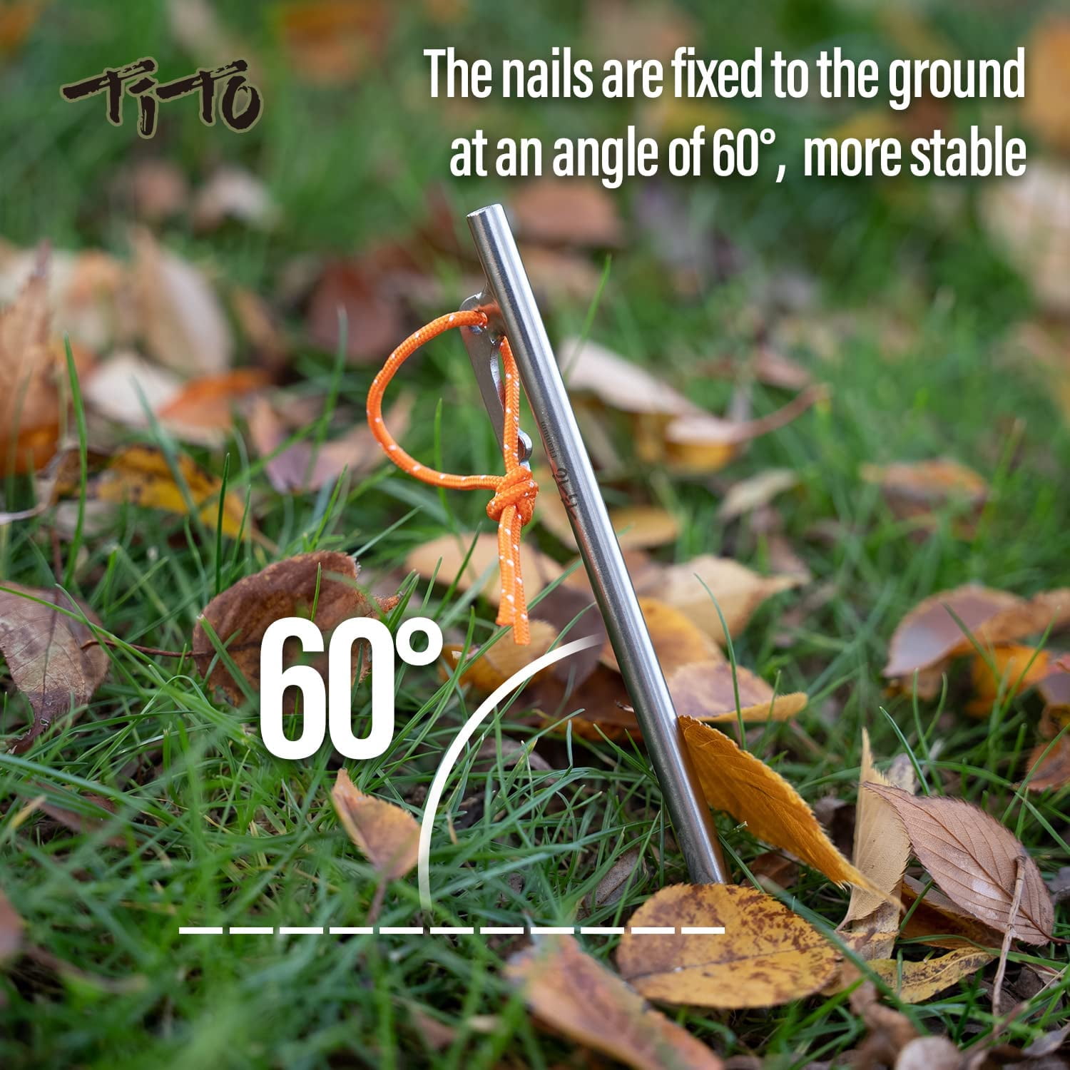 Tent Pegs Stakes Heavy Duty for Camping Hiking Outdoor Garden Support 8x400mm 6pcs
