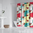 thumbnail image 2 of Pioneer Flower Floral Print Pattern Shower Curtain 72"x84", Bathroom Decorative Shower Curtain Set with 12 Hooks, Waterproof Washable, 2 of 6