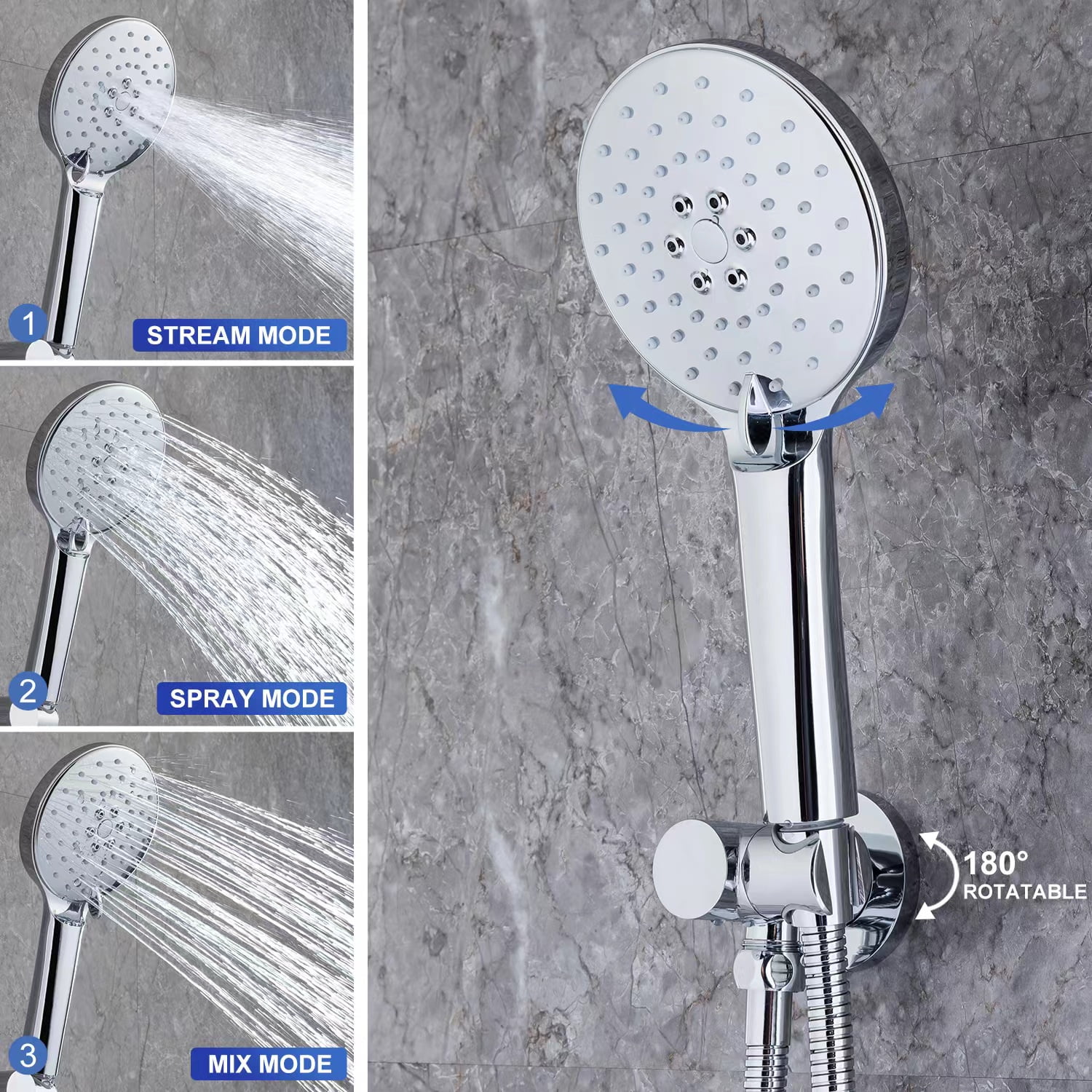 Rainlex One-Handle 1-Spray Setting Polished Chrome Bathtub Shower Faucet