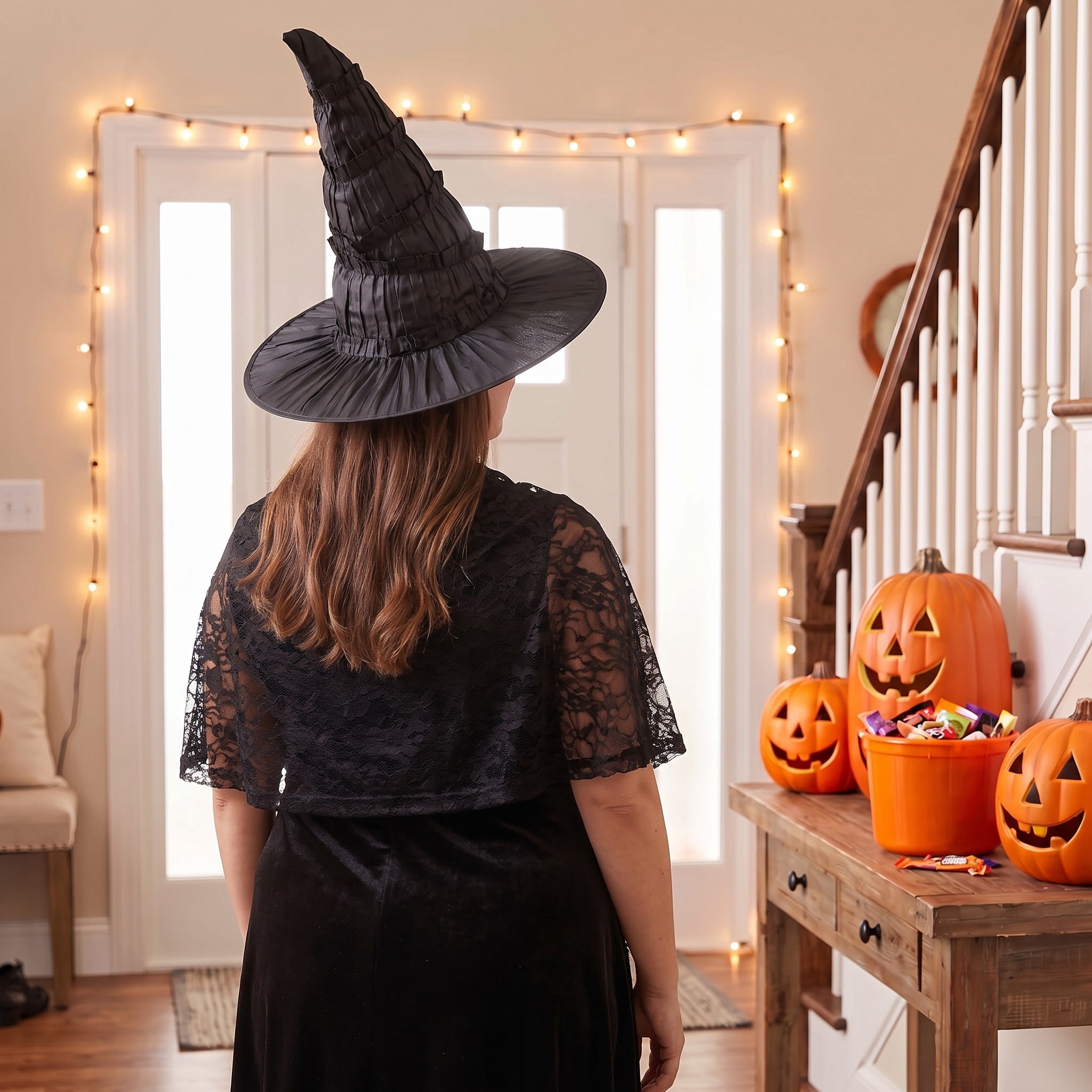 Witch Hat Costume Accessory for Adults, Black, Halloween by Way To Celebrate