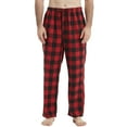 thumbnail image 4 of Onimisc Mens Christmas Pajama Pants Flannel Plaid Cotton Sleep Lounge Pants Warm Sleepwear Pants PJ Bottoms with Pockets and Button Fly, 3 Pack, 4 of 10