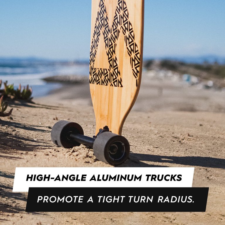Magneto Bamboo Carving Longboard Skateboard Wood Deck - Drop