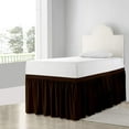 thumbnail image 2 of College Dorm Bedskirt - Ruffled Dorm Bedskirt for Dorm Bed - Twin XL Size - 100% Microfiber - 56" Drop - Twin XL - Chocolate Solid., 2 of 8