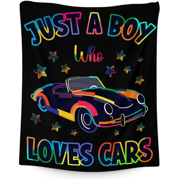 Car Blanket - Soft Fuzzy Throw Blankets for Adults - 60"x80" Twin Size Blanket for Bed & Couch - Colorful Cute Throws Gifts