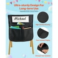 thumbnail image 4 of KFFKFF Classroom Chair Pockets, Set of 24, 14 x 15 Inches, Chairback Organizer with Name Tag, Back of Chair Storage for Kids in School, Kindergarten, Home, and Classroom, Black, 4 of 9